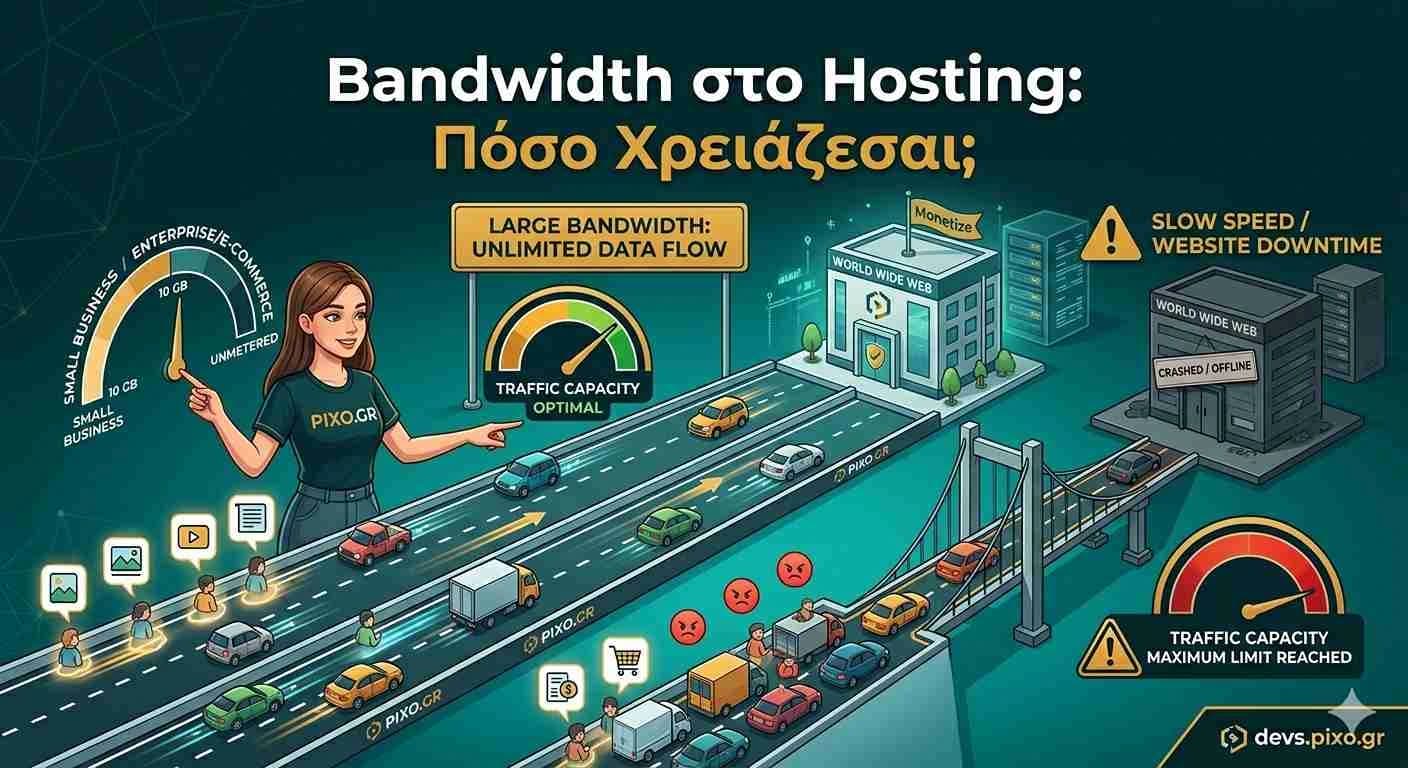 Bandwidth στο Hosting: Πόσο Χρειάζεσαι;