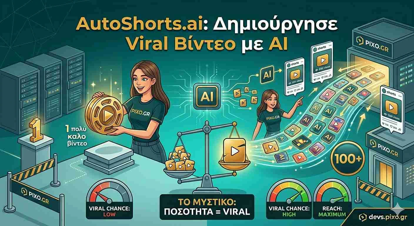 AutoShorts.ai: Δημιούργησε Viral Βίντεο με AI χωρίς Κάμερα